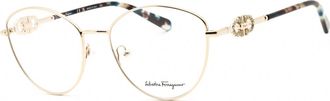 Ferragamo SF2220R 712 Light Gold 55mm