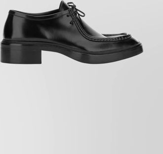 Saint Laurent derby loafer with round toe and low heel