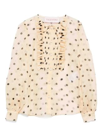 Valentino Garavani Polka-Dot Print Blouse