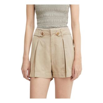 Guess Shaye Shorts - Dames - Bermuda - Beige - W29 - Linnen - Korte Broeken
