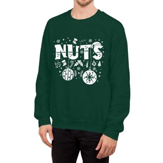 Generic Matching Chestnuts Funny Christmas Couples Joke Sweatshirt Long-sleeved crew neck sweatshirt with a printed pattern
