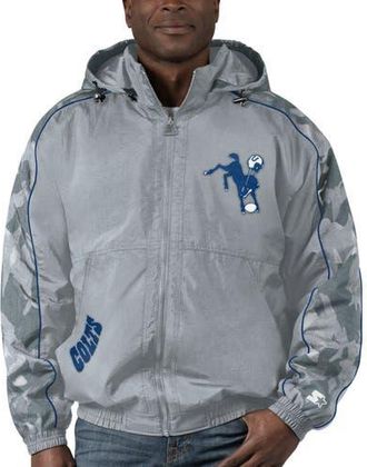 Starter Mens Starter Gray Indianapolis Colts Thursday Night Gridiron Throwback Full-Zip Jacket at Nordstrom, Size Medium