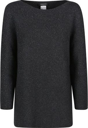 Fabiana Filippi Cozy Knit Pullover Sweater - Dames - Ronde hals truien - Zwart - M - Truien & Vesten