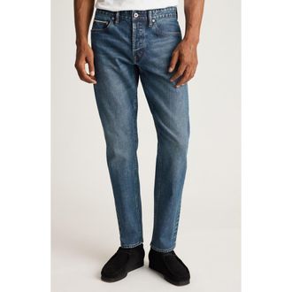 Bonobos Japanese Stretch Selvedge Slim Fit Jeans in Medium Blue Wash at Nordstrom, Size 30 X 32