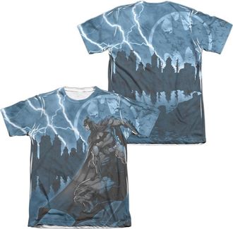 Gildan Batman Lightning Strikes Adult Poly/Cotton Short Sleeve Tee / T-Shirt