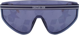 Dior DIORCLUB M2U Silver Mirrored Blue Star Monogram Shield Ladies Sunglasses CD40079U 91X 00