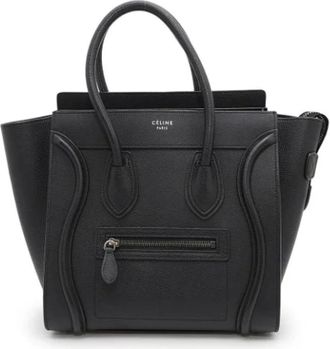 Celine Pre-owned Handbags, female, Black, Size: ONE SIZE Pre-owned Leather handbags