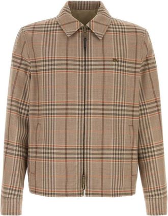 Burberry Beige Reversible Plaid Jacket