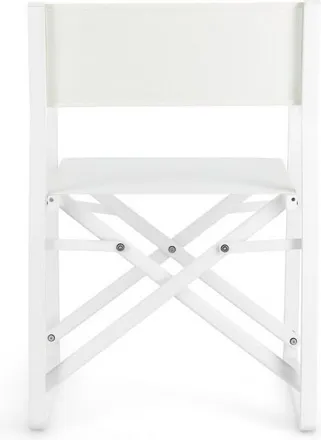 BIZZOTTO Bizzotto - Sedia Da Regista konnor Struttura In Alluminio, Seduta In Textilene, Ideale Per Giardino -bianco