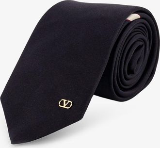 Valentino Garavani Valentie silk tie with VLogo Signature detail - VALENTINO GARAVANI - gender_Man