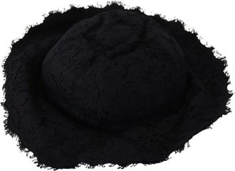 Dolce & Gabbana Womens Lace Hat Black Cotton - One Size