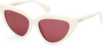Max & Co. Zonnebril - Dames - Zonnebrillen - Wit - 55 MM - Accessoires