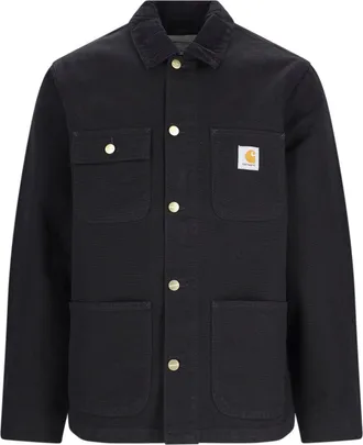 Carhartt Work in Progress Black Michigan Cotton Shirt Jacket