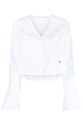 Palm Angels WOMENS BASEBALL BLOUSE Size: 44, colour: WHITE