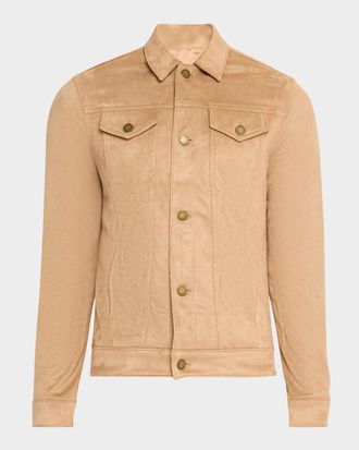 Monfrere Men & apos;s Dean Faux Suede Shirt Jacket