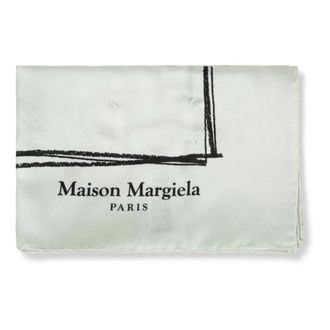 Maison Margiela Silky Scarves, female, Gray, Size: ONE SIZE Numerical Silk Foulard