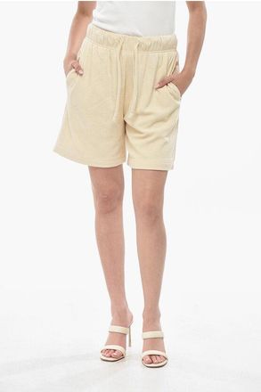 Burberry Cotton Terry Shorts With Printed Logo size M