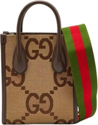 Gucci Pre-owned Mini Bags, female, Brown, Size: ONE SIZE Pre-owned Mini Vertical Tote