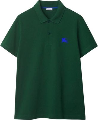Burberry EKD Embroidered Cotton Polo Shirt, Size Medium