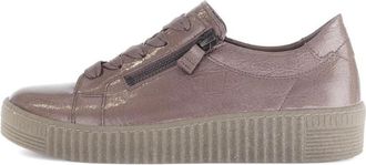 Gabor Womens Side Zip Sneaker In Dark Rose