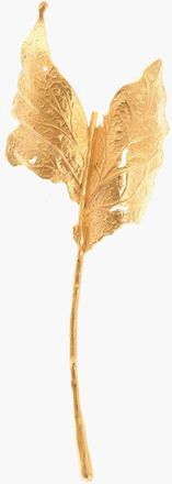 Dsquared2 Golden Effect Leaf Shaped Brooch size Unica