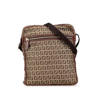 Fendi Pre-owned Fendi Zucchino Canvas Crossbody Unisex 2201 8BT099 TN9 068
