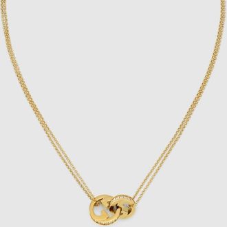 Gucci Blondie Double Chain Necklace, Gold-toned metal, Gold-toned metal