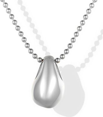 Mantra Calm Stone Necklace in Silver at Nordstrom