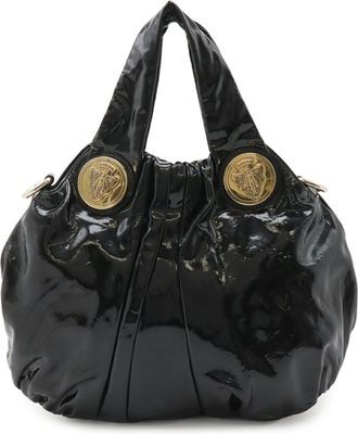 Gucci Hysteria Black Patent Leather Handbag Tote Bag (Pre-Owned)