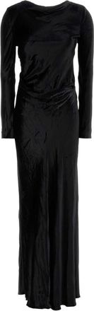 Alberta Ferretti Black Velvet Long Dress