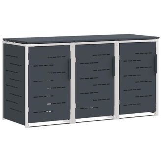 vidaXL Almacenamiento De Contenedor Con Ruedas Gris Antracita Vidaxl