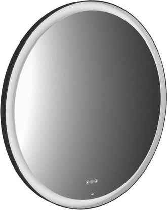 Emco Round Black Espejo Iluminado, Di&aacute;metro 750mm, Con - Emco