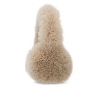 Yves Salomon Womens Shearling Earmuff Cap Neutrals Organic Wool Hat