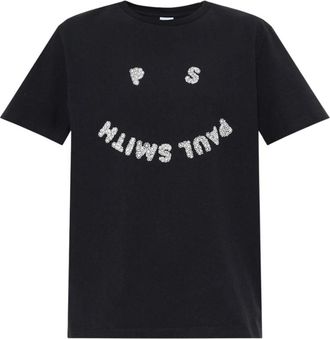 Paul Smith Logo T-Shirt - Dames - T-shirts - Zwart - XL - Katoen - Tops