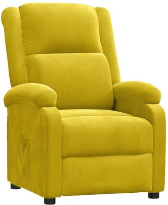 vidaXL Sill&oacute;n Reclinable Terciopelo Amarillo Vidaxl