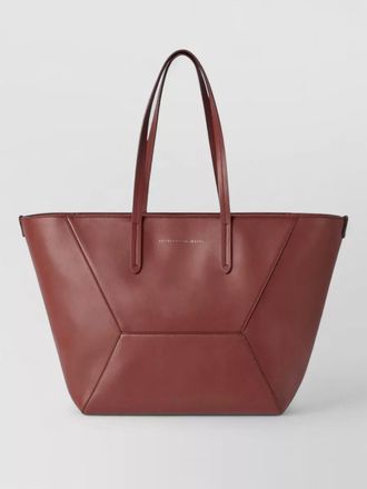 Brunello Cucinelli monili leather tote bag