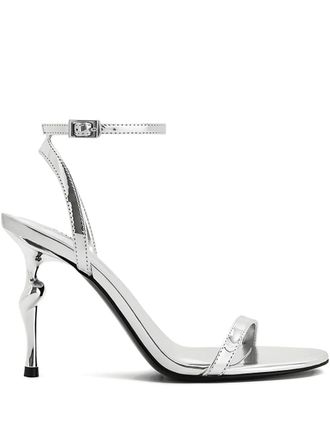 JW PEI 95mm Alivia ankle-strap sculptural-heel sandals - Silver