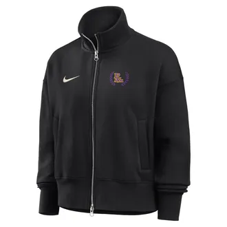 Nike Womens College (Prairie View A&M University) Nike Womens Phoenix Fleece Track Jacket in Black | ZW052NPVUN26-BLK