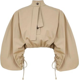 Zimmermann Dames, Blouses & Shirts, Beige, Maat: S Katoen
