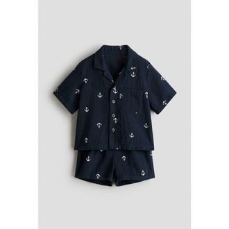 H&M 2-piece set in Navy Blue/anchors at Nordstrom, Size 18M