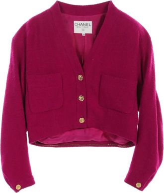 Chanel Giacca in lana 1986-1988 - Rosa
