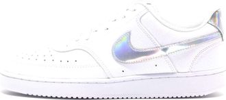 Nike Womens Court Vision Low Sneaker, White Multi Color Black, 8 UK