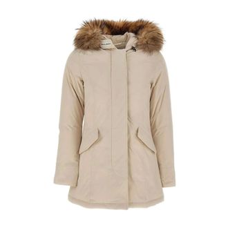 Woolrich Winter Jackets, female, Beige, XS, Luxury Arctic Raccoon Parka