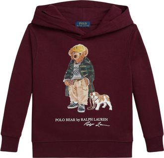 Ralph Lauren Kids Sweatshirts, male, Red, L, Polo Bear Hoodie