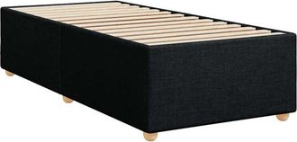 vidaXL Bed Frame without Mattress Black Single Fabric Vidaxl