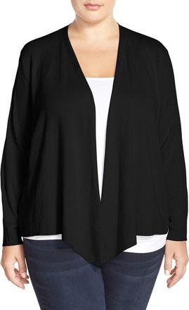 Nic+Zoe 4-Way Convertible Cardigan in Black Onyx at Nordstrom Rack, Size 3X