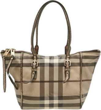 Burberry Pre-owned Tote Bags, female, Brown, Size: ONE SIZE Pre-owned Plastic Shoulder Bag