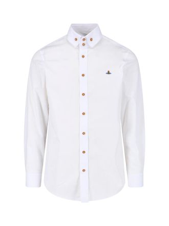 Vivienne Westwood White Two Button Krall Cotton Shirt