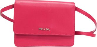 Prada Saffiano Pink Leather Shopper Bag (Pre-Owned)