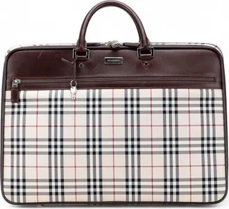 Burberry Pre-owned Burberry House Check Canvas Travel Bag 2A2KKZEZEW4YY6XF